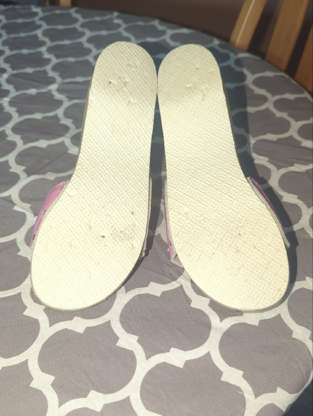 Dr. Scholl's Pink Slide Mules with Gold Buckle - Picture 4 of 5